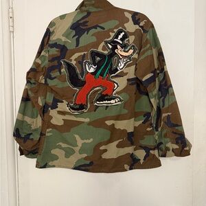Men's custom Big Bad Wolf Military Jacket